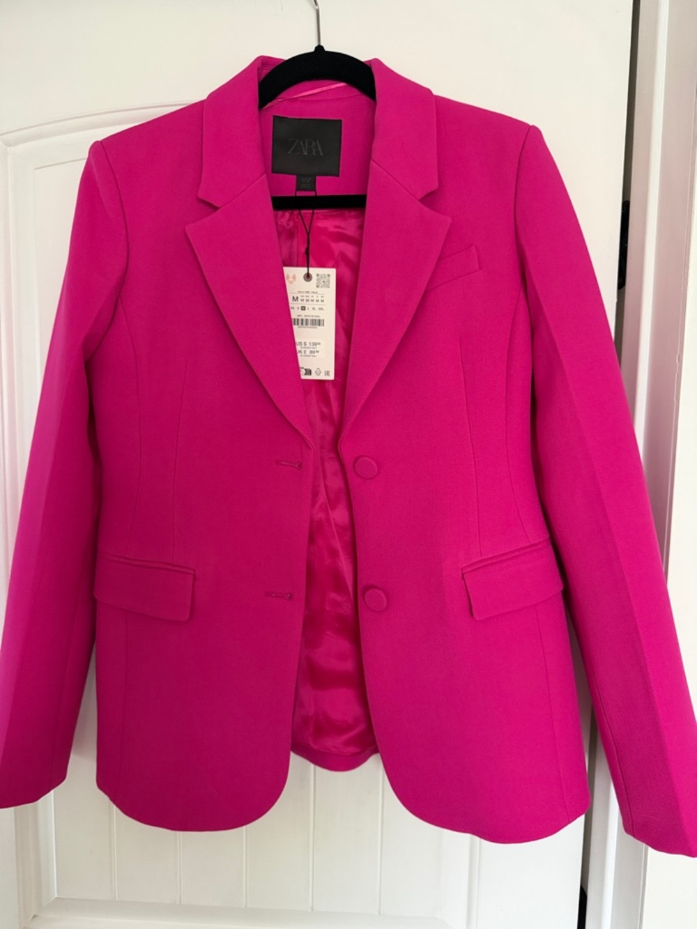 Zara Women's Fuchsia Tailored Blazer size M